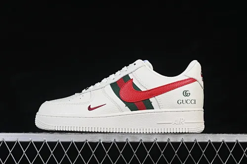 All categories Nk Air Force 1 Air Force series Nk Air Force 1 Low Air Force low-top Nike Air Force 1'07 Low Gucci co-branded white red green Air Force 1 low-top casual sneakers XY9025-015